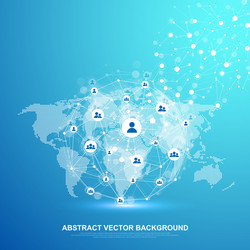 Networking connection concept abstract technology vector