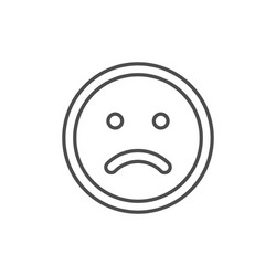 sad smile line outline icon vector