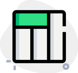top and right vertical column header space vector image