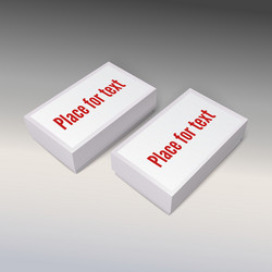 white product cardboards with clean label package vector