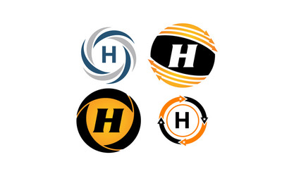 dynamic rotation marketing h distribution set vector image