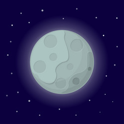 Moon icon cartoon vector