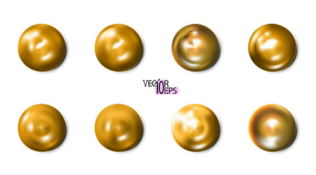Realistic construction rivets heads metal set Vector Image