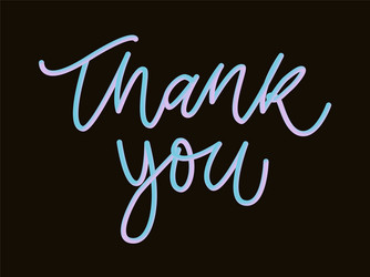 thank you slogan print for textile t-shirt Vector Image