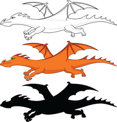Dragon Silhouette Vector Image