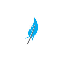 feather icon on background for graphic and web vector image