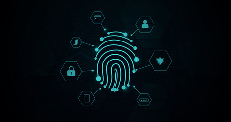 Fingerprint Scan Security vector image