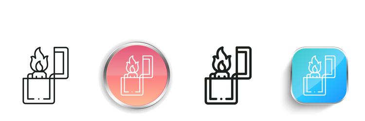 lighter icon thin linear regular and button style vector image