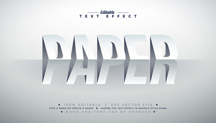 paper 3d text effect design editable and scalable vector image