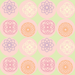 spirograph on dot pattern vector image