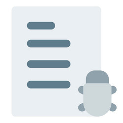testing of file for bug prevention vector image