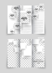 Tri-fold brochure template design vector