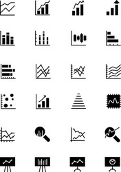 Big data analytics icons set on white background Vector Image