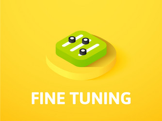 fine tuning isometric icon isolated on color vector