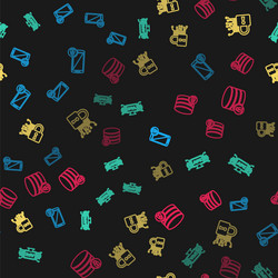 set line smartphone with lock computer api vector image