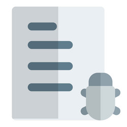 testing of file for bug prevention vector image