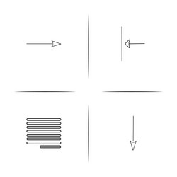 web linear simple icon setoutline icons vector image