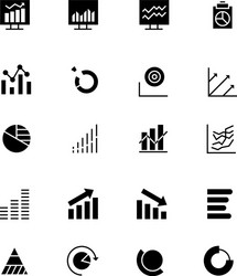 Data Analytics Icons - Charts & Graphs vector image
