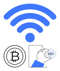 digital connectivity and blockchain concepts vector image