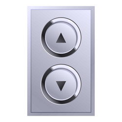 elevator control panel showing up and down buttons vector image