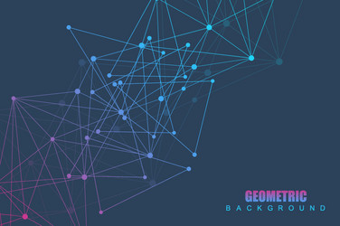 geometric abstract background with connected line vector image