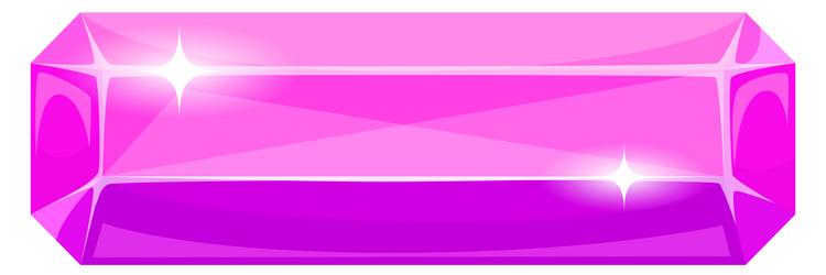 shiny gemstone button pink crystal ui element vector image