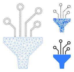 Circuit filter mesh 2d model and triangle vector