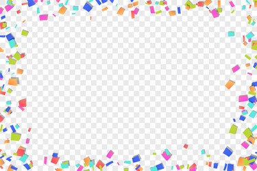 Falling confetti isolated white transparent Vector Image