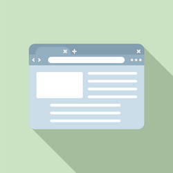 browser page icon flat window computer vector image