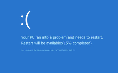 bsod screen death error system crash computer vector