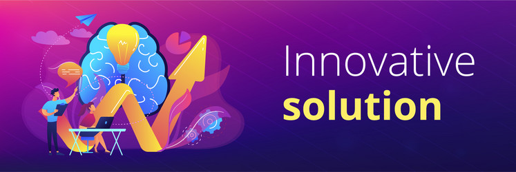 innovative solution concept banner header vector image