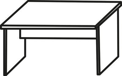 Isolated desk sketch a table collection Royalty Free Vector