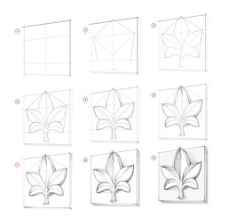 page shows how to learn draw sketch of antique vector image