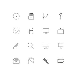 creative process and design linear thin icons set vector image