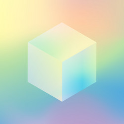 isometric cube on soft color background vector image