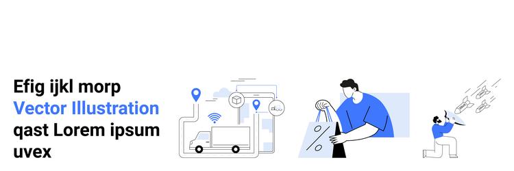 logistics operations and technology integration vector image