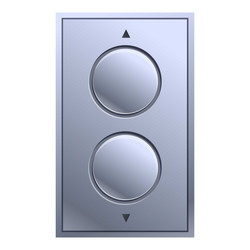 elevator button panel showing up and down arrows vector image
