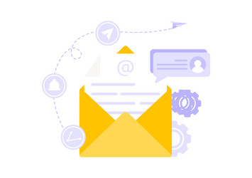 email service with file correspondence delivery vector image