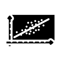 predictive analytics graph ai integration glyph vector image