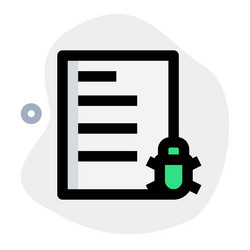 testing of file for bug prevention vector image