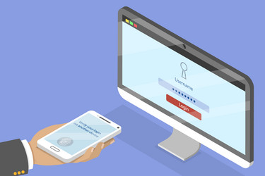 Two-Step Authentication Verification vector image
