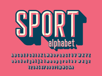 Chisel Font - Alphabet Set vector image