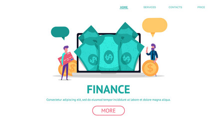 Concept for finance business web vector