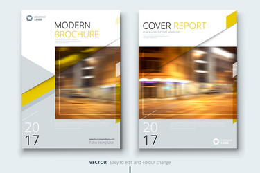 corporate business annual report cover brochure vector