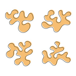 Abstract Orange Blob Pattern vector image