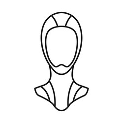 isolated object of mask and diver symbol web vector image