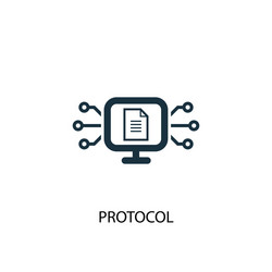 Protocol icon simple element vector