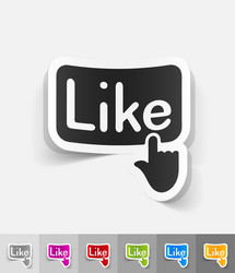 Realistic design element click like vector