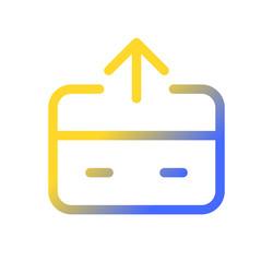 Send money pixel perfect gradient linear ui icon vector