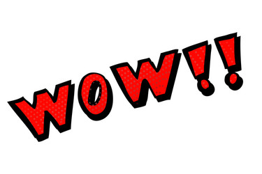 Simple hand draw sketch shout out wow isolated vector
